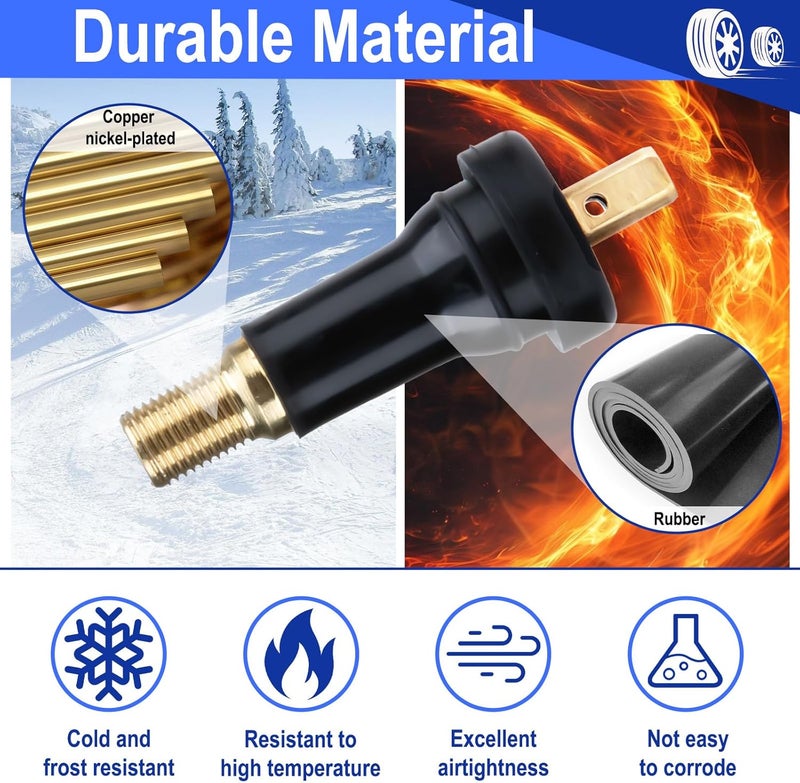 ecocstm 5 PCS TPMS 20008 Tire Valve Stem, Snap-in Rubber Tubeless Tire Pressure Sensor Valve Stem, TPMS Valve Stem Replacement, Compatible with Enclave Escalade Avalanche Sierra - Image 3